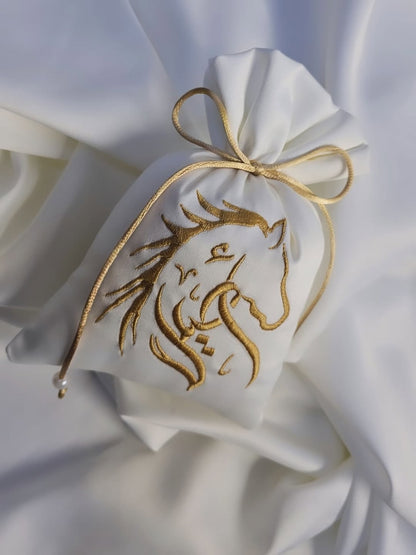 Custom Embroidered Scented Satin Gift Bags