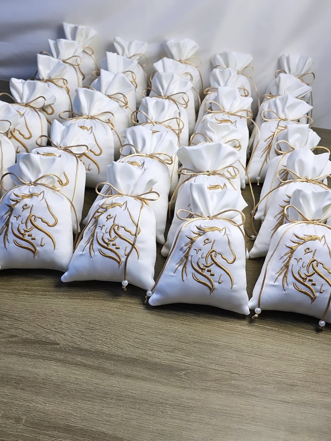 Custom Embroidered Scented Satin Gift Bags