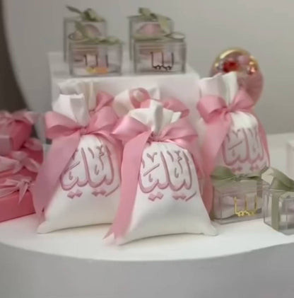 Custom Embroidered Scented Satin Gift Bags