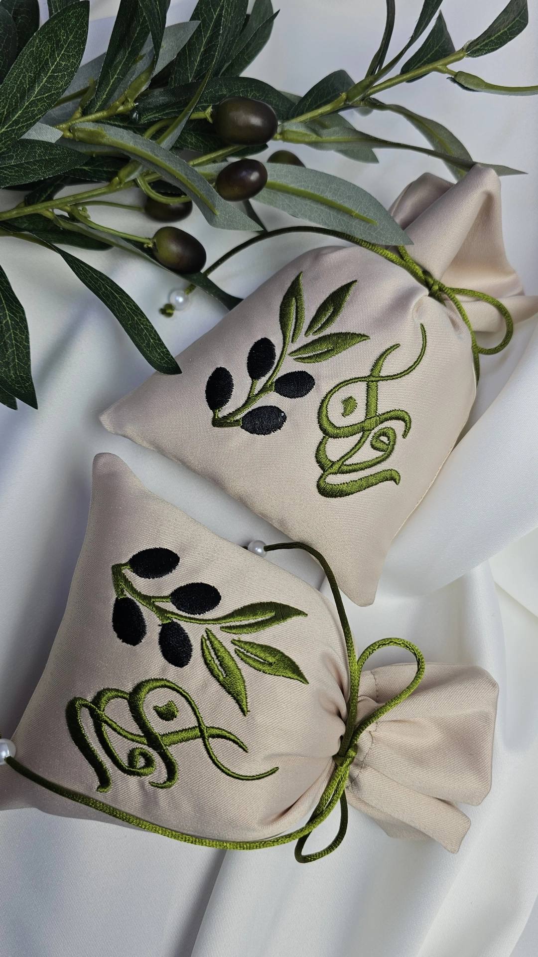 Custom Embroidered Scented Satin Gift Bags