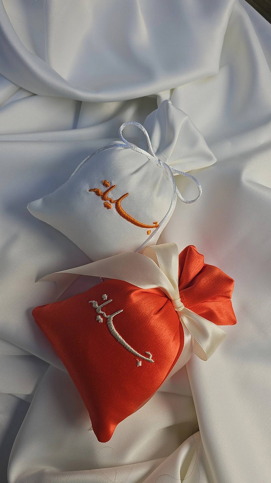 Custom Embroidered Scented Satin Gift Bags