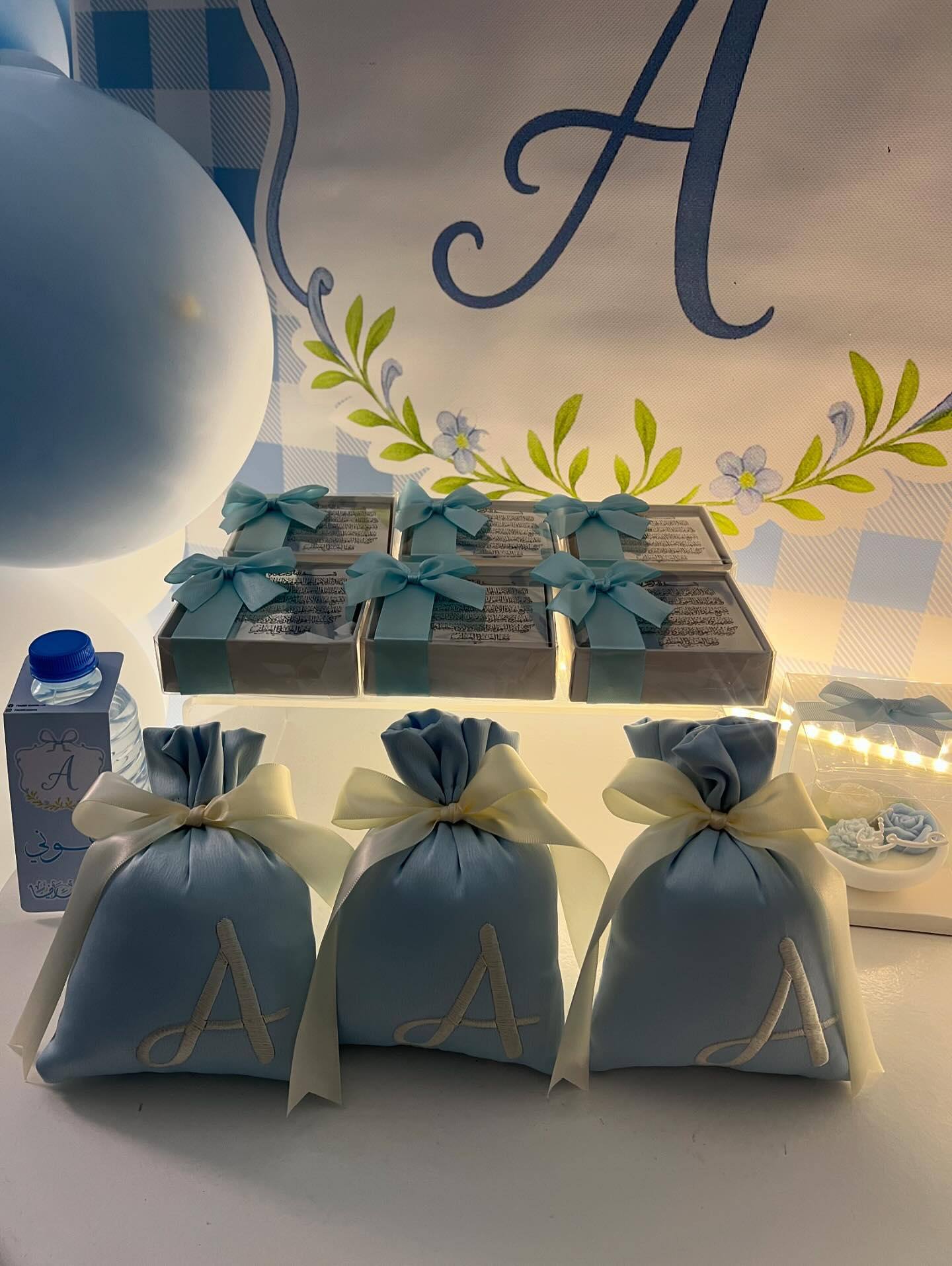 Custom Embroidered Scented Satin Gift Bags