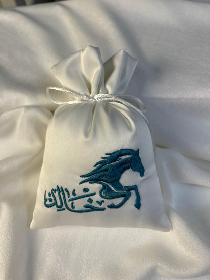 Custom Embroidered Scented Satin Gift Bags